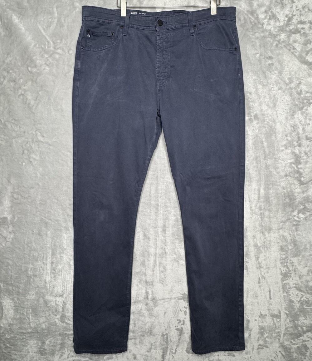 AG Pants Mens 38x34 Blue Everett Slim Straight Stretch Italian Fabric Stretch